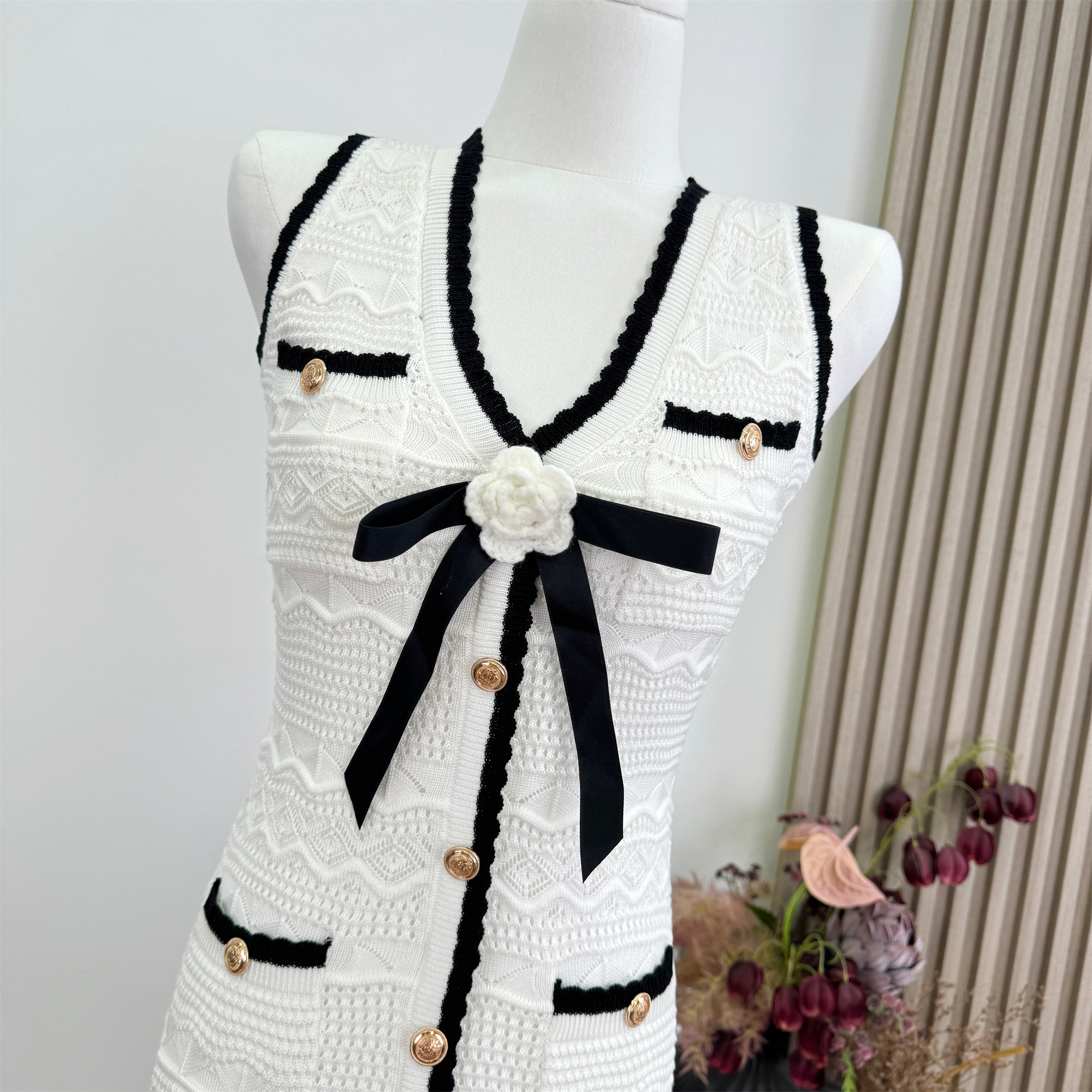 Small Fragrance Style Sling Dress Women 2026 Summer New Rich Girl Bodycon Sleeveless Dress - Image 2