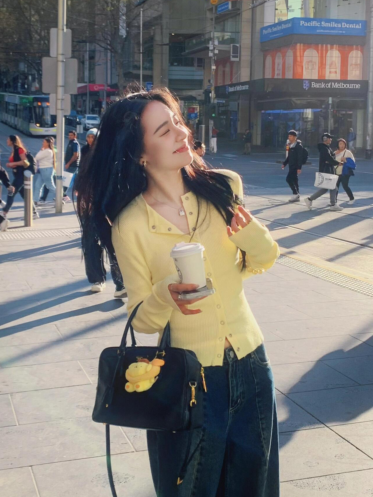 Korean Style Soft Knit Cardigan for Women Yellow Early Autumn Outerwear