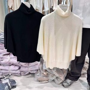 In Stock Dongdaemun Fall New Fashionable Loose Slimming Cape Batwing Sleeve Turtleneck Knit Sweater Women - Style 3e930d